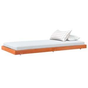 vidaXL Cadre de lit Cire marron 70 x 190 cm Bois de pin massif