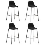 vidaXL Ensemble de bar 5 Pièces Tissu Noir