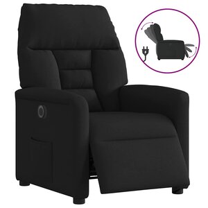 vidaXL Fauteuil inclinable électrique Noir Tissu