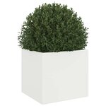 vidaXL Jardinière blanc 32x30x29 cm acier laminé à froid