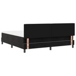 Lit à ressort avec matelas vidaXL Noir Super King Velours