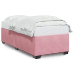 vidaXL Cadre de lit sans matelas rose 90x200 cm velours