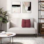 vidaXL Coussin de Dos Bordeaux 45 x 24 x 50 cm tissu