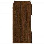 vidaXL Meuble TV mural avec lumières LED chêne marron 58 5x30x60 5 cm