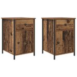 vidaXL Armoires de Chevet 2 Pièces Bois Ancien 40x42x60 cm Bois d'Ingénierie