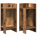 vidaXL Tables d'appoint 2 Pièces avec étagère vieux bois 25 5x27x60 cm