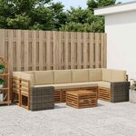 vidaXL Ensemble de canapés d'extérieur 8 Pièces Naturel et Beige
