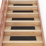Vidaxl tapis d'escalier autocollants rectangulaire 15 pièces 76x20 cm