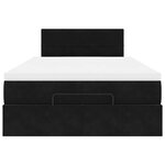 vidaXL Lit ottoman avec matelas et LED noir 120x190 cm velours