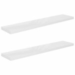 vidaXL Étagère murale flottante 2Pièces Blanc brillant 120x23 5x3 8cm MDF