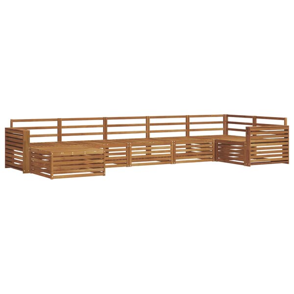vidaXL Ensemble de canapés d'extérieur 7 Pièces Naturel
