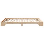 vidaXL Cadre de lit Naturel Bois de pin massif 135 x 190 cm Cadre de lit
