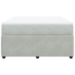 vidaXL Sommier à lattes de lit et matelas Gris clair 140x190cm Velours