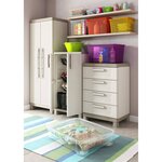 Keter Armoire de rangement basse Excellence Beige et taupe 97 cm