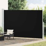 vidaXL Auvent latéral rétractable de patio 220x500 cm Noir