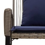 vidaXL Banc extérieur 2 -Seater 4 pc 110 x 59 x 82 cm polyrotin