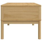 vidaXL Table basse FLORO cire marron 99x55 5x45 cm bois massif de pin