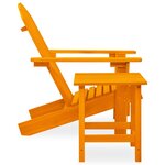 vidaXL Chaise de jardin Adirondack avec table Sapin solide Orange