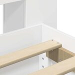 vidaXL Cadre de lit avec rangement Blanc 75 x 190 cm Bois d'ingénierie