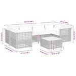vidaXL Salon de jardin avec coussins 7 Pièces beige résine tressée