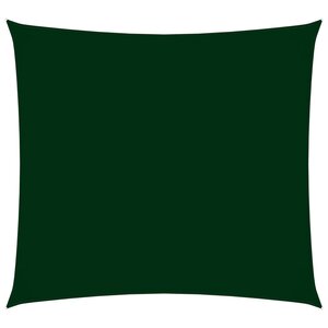 vidaXL Voile de parasol tissu oxford carré 4x4 m vert foncé