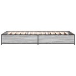 vidaXL Cadre de lit sans matelas sonoma gris 90x190 cm