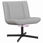 vidaXL Chaise pivotante Gris nuage 63 x 75 x 76 cm tissu