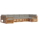 vidaXL Ensemble de canapés d'extérieur 7 pc Gris Naturel et Clair