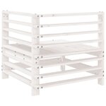 vidaXL Canapés d'angle de jardin 2 Pièces blanc bois de pin massif