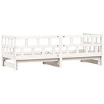 vidaXL Lit de jour avec lit gigogne blanc 90x190 cm bois de pin massif
