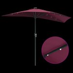 vidaXL Parasol de jardin Rouge bordeaux 294 x 150 x 223 cm tissu