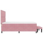 vidaXL Lit à ressorts avec matelas Rose 140 x 190 cm Velours