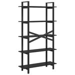 vidaXL Étagère Chêne noir 100 x 33 5 x 178 cm Bois d'ingénierie
