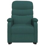 vidaXL Fauteuil inclinable Vert foncé Tissu