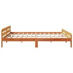 vidaXL Cadre de lit sans matelas cire marron 200x200cm bois pin massif