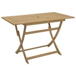 vidaXL Table pliable de jardin 120x70x75 cm bois d'acacia solide
