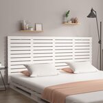 vidaXL Tête de lit murale Blanc 166x3x91 5 cm Bois massif de pin