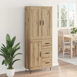 vidaXL Haut Armoire avec tiroir Chêne artisanal 69 5 x 34 x 180 cm