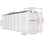 vidaXL Abri de jardin marron 191x555x198 cm acier galvanisé
