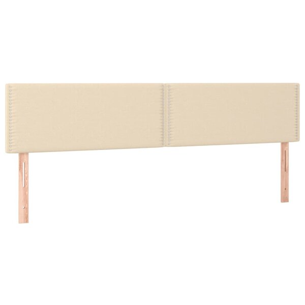 vidaXL Têtes de lit 2 Pièces Crème 100x5x78/88 cm Tissu