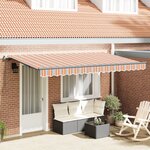 vidaXL Auvent Rétractable Jaune et orange et blanc