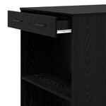 vidaXL Table de bar Chêne noir 102 x 70 x 103 5 cm Bois d'ingénierie