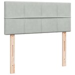 vidaXL Lit ottoman avec matelas et LED gris clair 120x190cm velours