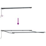 vidaXL Auvent Rétractable Manuel orange et marron 500 × 300 cm tissu