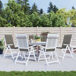 vidaXL Coussins de chaise à dossier haut lot de 6 gris foncé mélangé