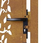 vidaXL Portail de jardin 105x155 cm acier corten conception de l'arbre
