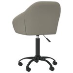 vidaXL Chaises pivotantes à manger lot de 4 gris clair velours