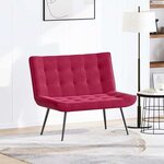 vidaXL Banc rouge bordeaux 110x74x84 cm velours