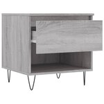 vidaXL Table basse sonoma gris 50x46x50 cm bois d'ingénierie
