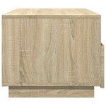 vidaXL Table basse avec lumières LED chêne sonoma 90x49x40 cm